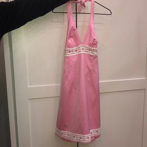 Trina Turk Pink cutout halter dress